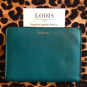 Brand New Lodis Genuine Leather Kate Mini Zip Round Wallet